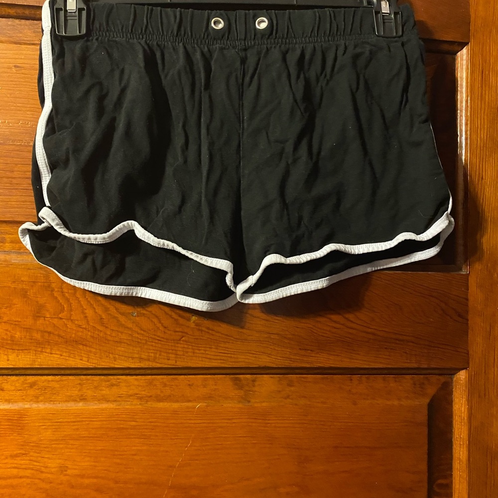 Black Women's Shorts with White Trim